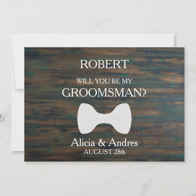 Will you be my Groomsman? Proposal Invitation (Front)