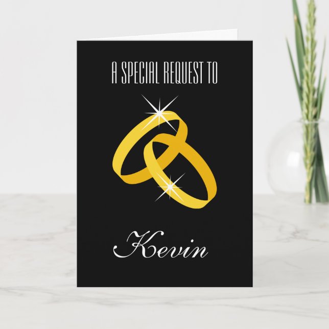 Will you be my groomsman request card (Front)
