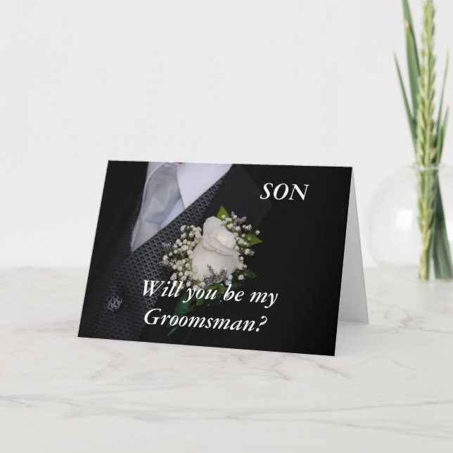 Will You Be My Groomsman Son Invitation (Front)