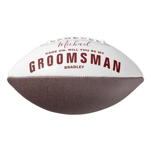 Will You Be My GROOMSMAN Wedding Personalised Name American Football (Rotated 270)