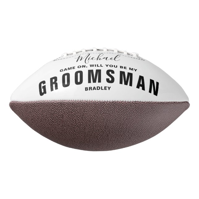 Will You Be My GROOMSMAN Wedding Personalised Name American Football (Rotated 270)