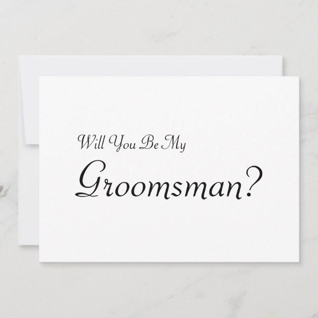 Will You Be My Groomsman with Man Image Invitation (Front)