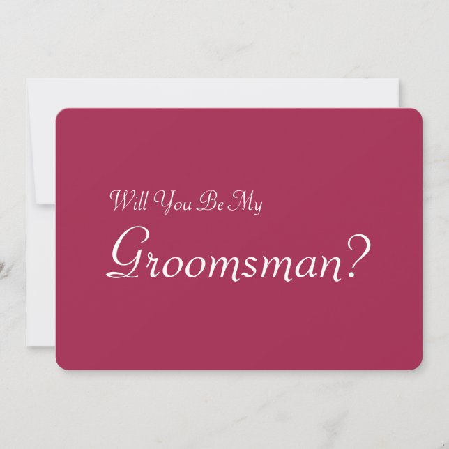 Will You Be My Groomsman with Man Image Invitation (Front)