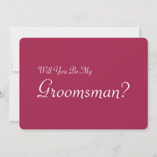 Will You Be My Groomsman with Man Image Invitation