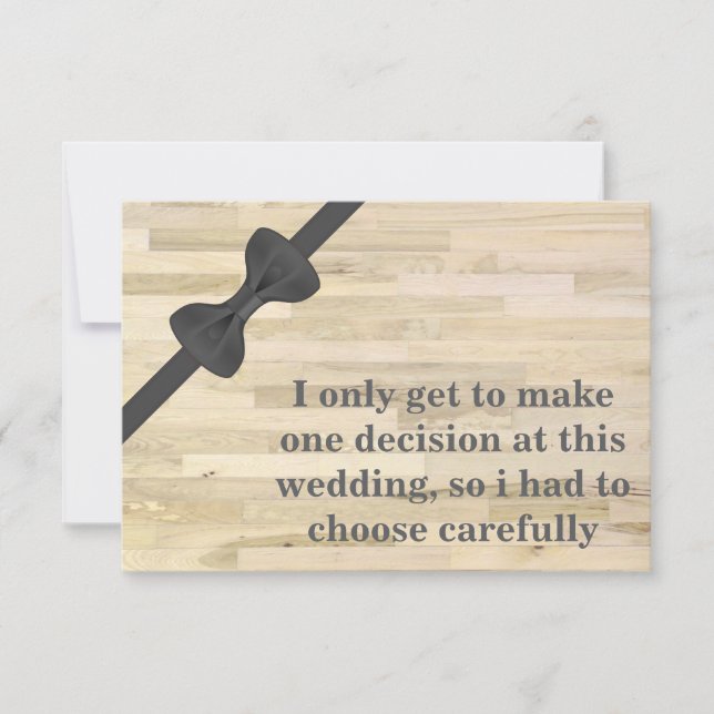 Will you be my Groomsman? Wooden Background Invitation (Front)
