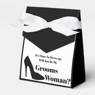 will you be my groomswoman modern simple proposal  favour box