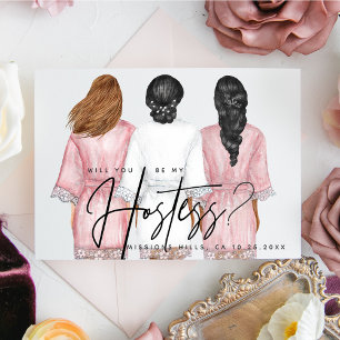 Will You Be My Hostess? Girls in Robes card