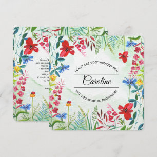 Will you be my Jr. Bridesmaid? Wild Meadow Invite
