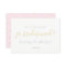 Will You Be My Jr.Bridesmd Card - Gold Dots Pink