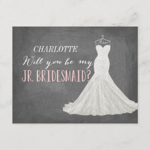 Will You Be My Junior Bridesmaid Bridesmaid Invitation