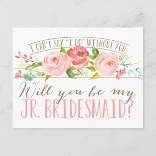 Will You Be My Junior Bridesmaid Bridesmaid Invitation