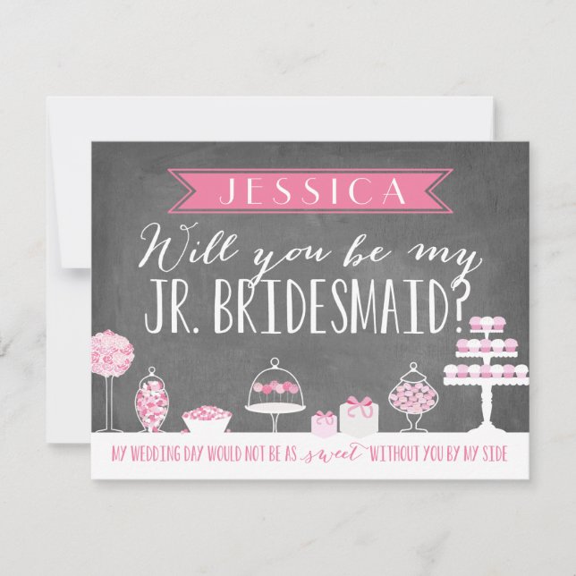 Will You Be My Junior Bridesmaid | Bridesmaid Invitation (Front)