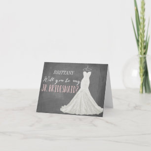 Will You Be My Junior Bridesmaid Bridesmaid Invitation