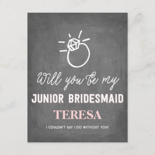 Will You Be My Junior Bridesmaid Bridesmaid Invitation