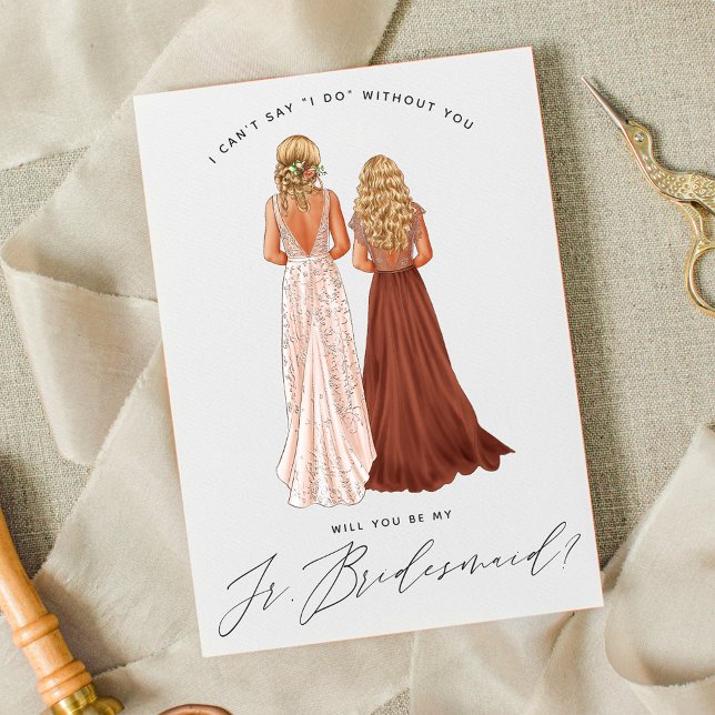 Will You Be My Junior Bridesmaid? Girls in Gowns I Invitation (Creator Uploaded)