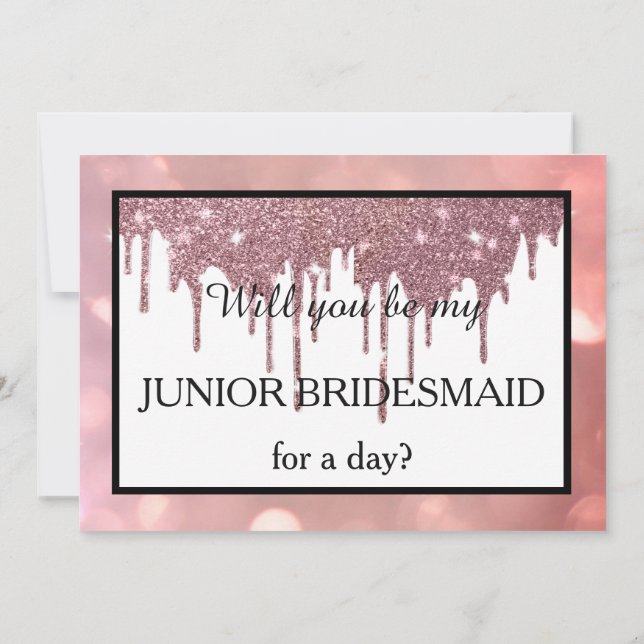 Will you be my junior bridesmaid? invitation (Back)