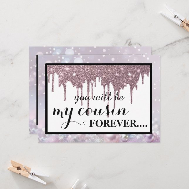 Will you be my junior bridesmaid? invitation (Front/Back In Situ)