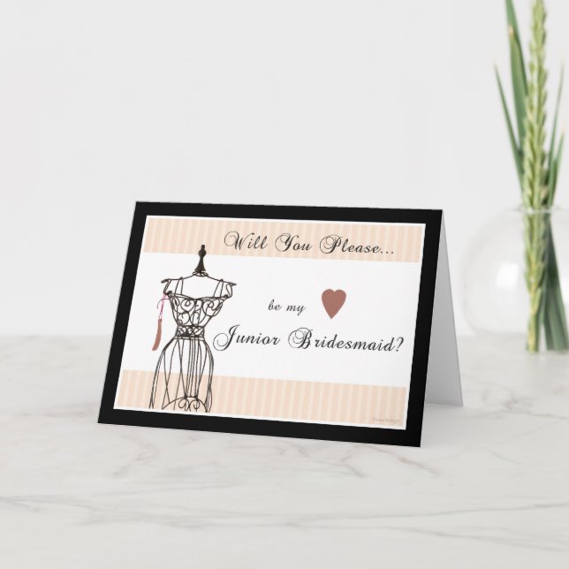 Will You be my Junior Bridesmaid - Mannequin Card (Front)