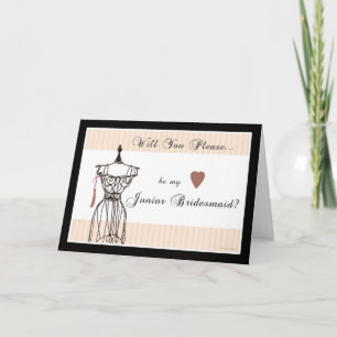 Will You be my Junior Bridesmaid - Mannequin Card
