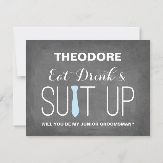 Will you be my Junior Groomsman ? | Groomsmen Invitation (Front)