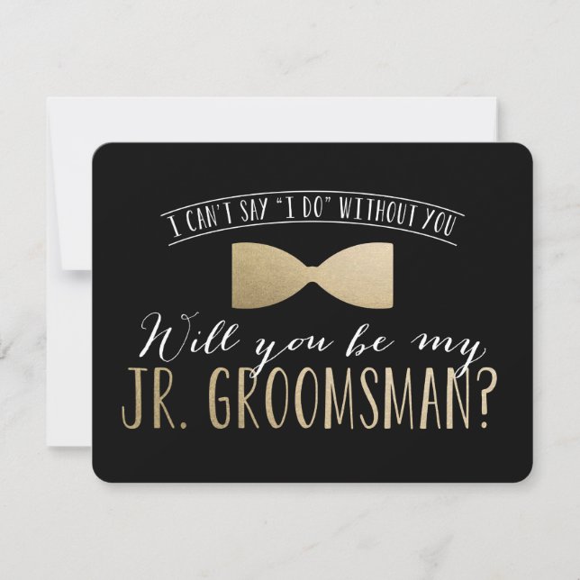 Will you be my Junior Groomsman ? | Groomsmen Invitation (Front)