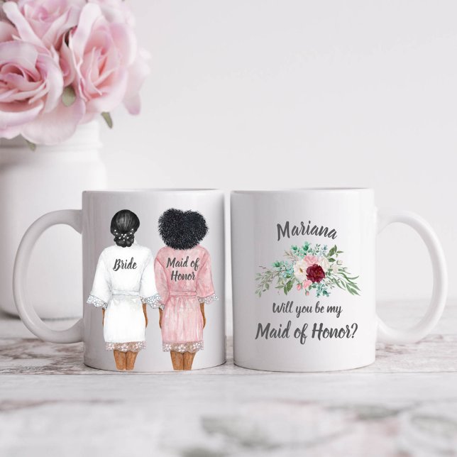 Will you be my Maid Honour? Girls In Robes Coffee Mug (Creator Uploaded)