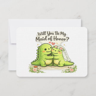 Will you be my maid of honor bridal party proposal invitation