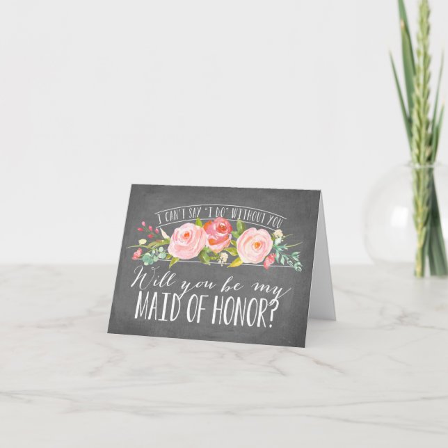 Will You Be My Maid of Honor | Bridesmaid Invitation (Front)