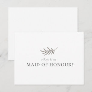 Will you be my maid of honor Invitation Postcard