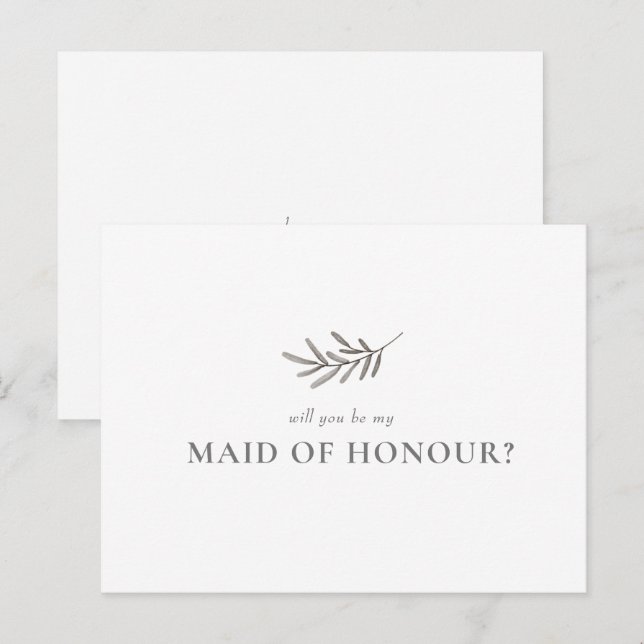 Will you be my maid of honor Invitation Postcard (Front/Back)