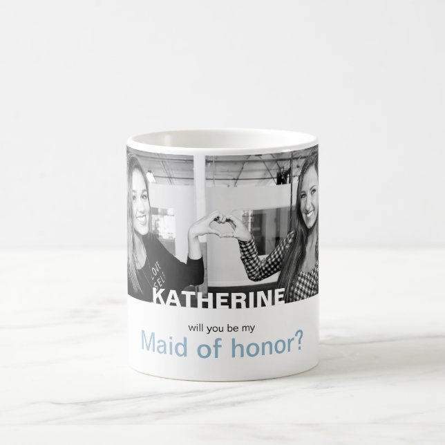 Will You Be My Maid of Honor Your Own Photo Mug (Center)