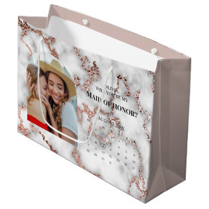 Will You Be My Maid Of Honour?   August Proposal Large Gift Bag