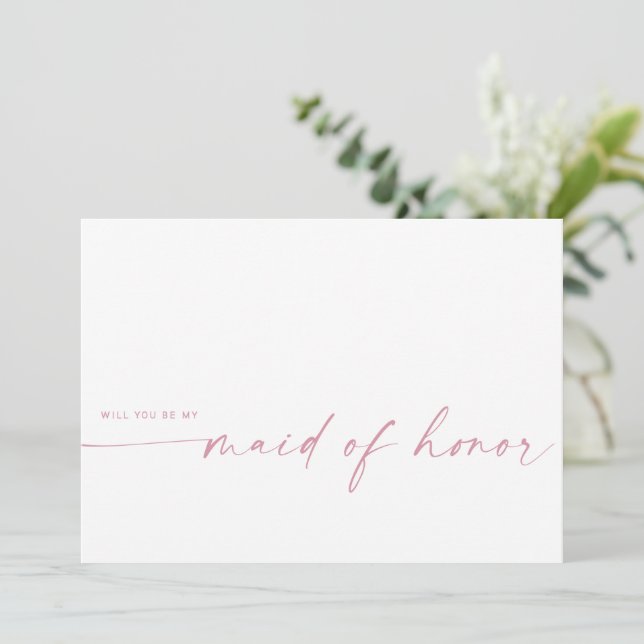 Will You Be My Maid of Honour | Blush Pink (Standing Front)