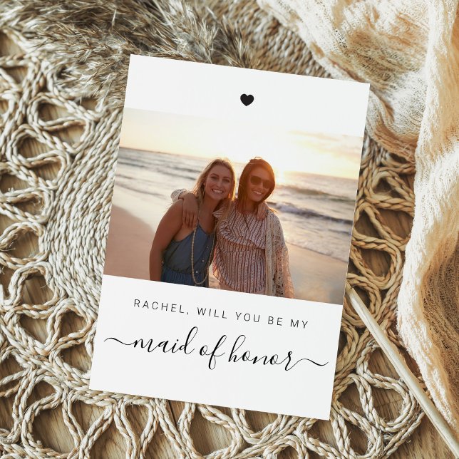 Will You Be My Maid of Honour Bridal Party Proposa Card (Creator Uploaded)