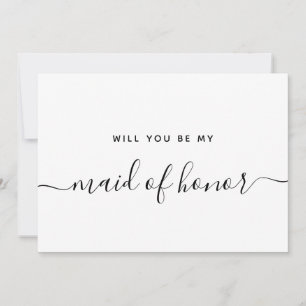 Will You Be My Maid Of Honour Bridal Party Proposa Invitation