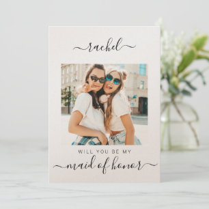 Will You Be My Maid of Honour Bride Party Proposal Card