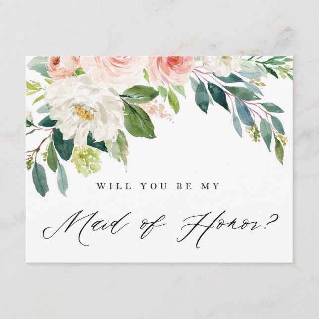 Will You Be My Maid of Honour | Bridesmaid Card (Front)