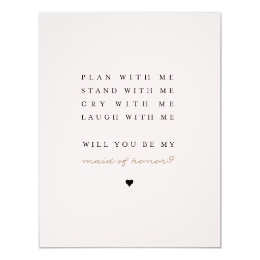 Image of Will You Be My Maid of Honour? | Bridesmaid Card