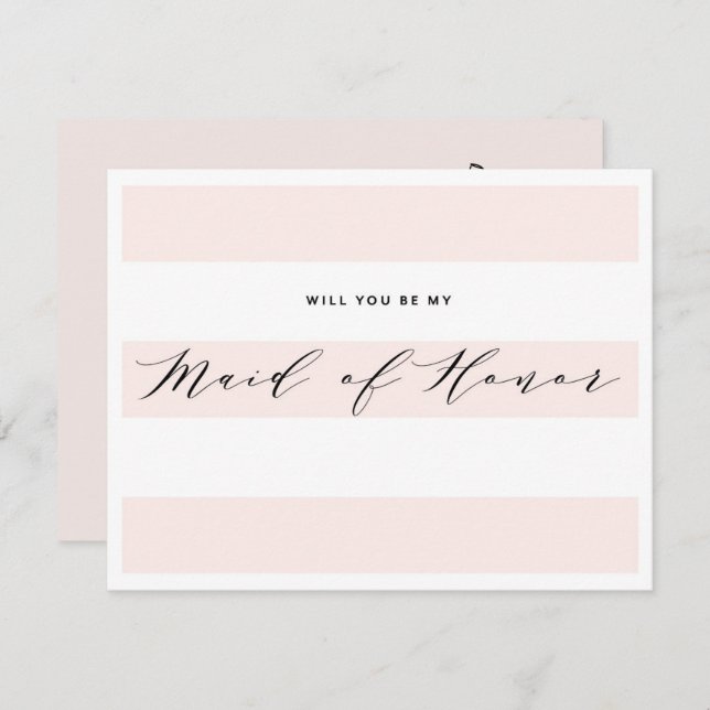Will You Be My Maid of Honour? | Bridesmaid Card (Front/Back)