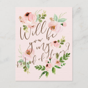 Will You Be My Maid of Honour   Bridesmaid Card