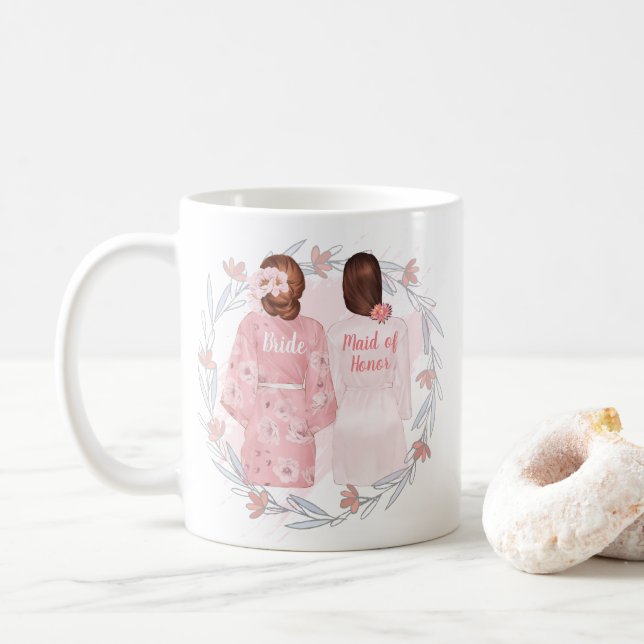 Will you be my maid of honour bridesmaid coffee mug (With Donut)