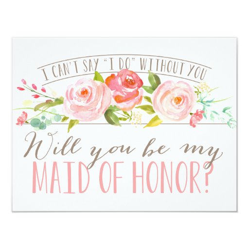 Image of Will You Be My Maid of Honour | Bridesmaid Invitation