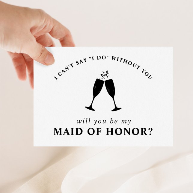 Will You Be My Maid of Honour? Brunch & Bubbly Invitation (Creator Uploaded)
