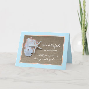 Will You Be My Maid of Honour Card Beach
