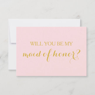 Will You Be My Maid of Honour Card Bridal Party As