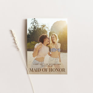Will You Be My Maid of Honour Card with Photo