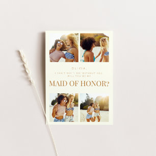 Will You Be My Maid of Honour Card with Photos