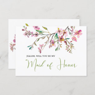 Will You Be My Maid of Honour Cherry Blossom 