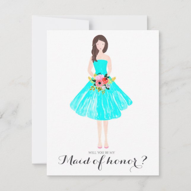 Will you be my maid of honour custom card (Front)