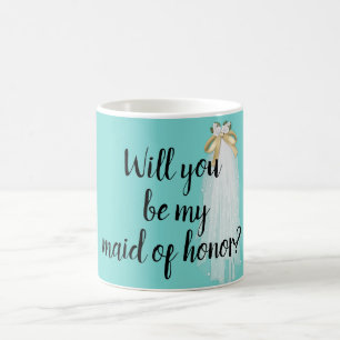Will you be my maid of honour? customise  colour coffee mug